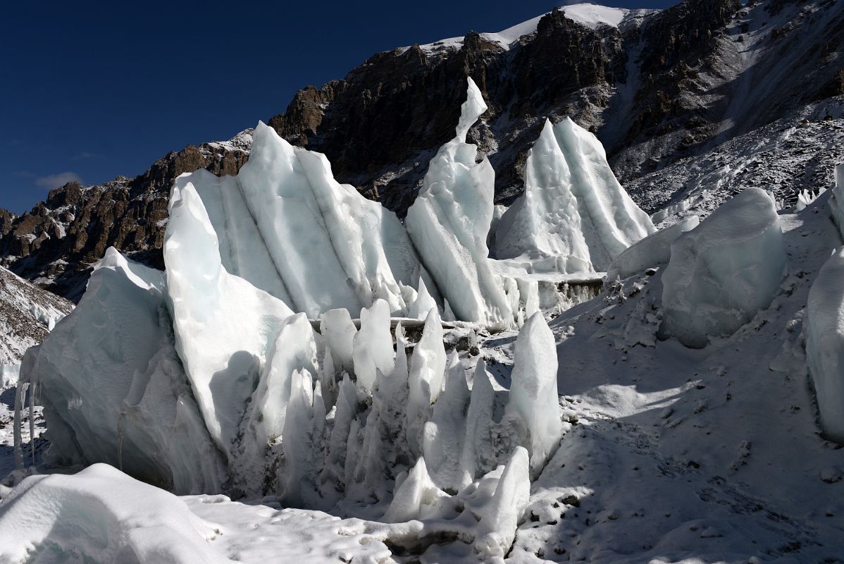 05 Trekking Through The Ice Penitentes Near The Start Of The Trek To Mount Everest North Face Advanced Base Camp In Tibet